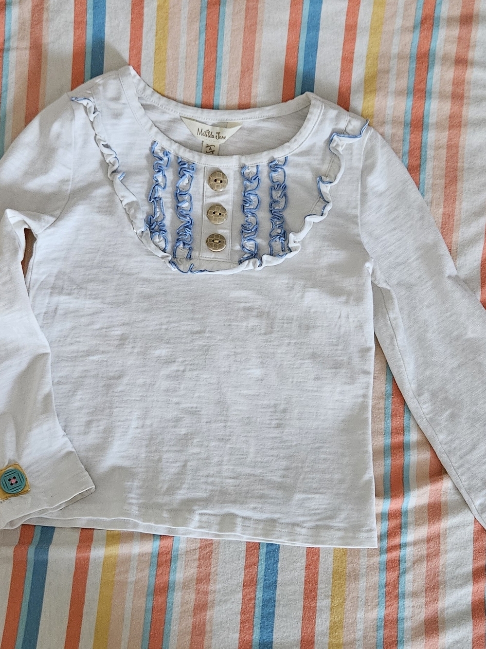 Matilda Jane White Long Sleeve, Size 4